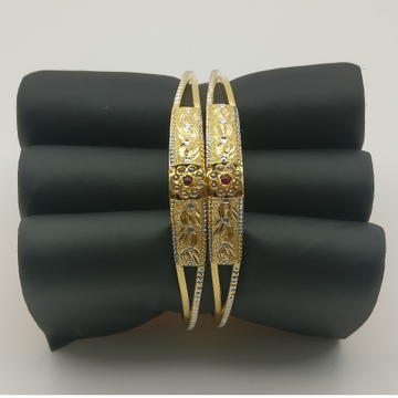 916 Gold Flower Design Ladies Copper Kadli by Saideep Jewels