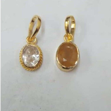 Single stone gold pendant