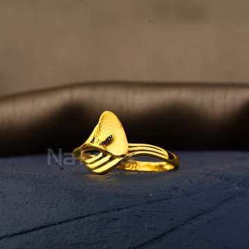 916 Gold Hallmark Ladies Plain Ring LPR506