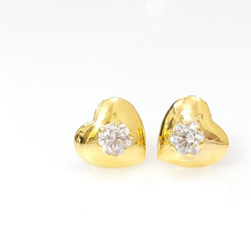 Yellow Gold Classy Design Earrings by 