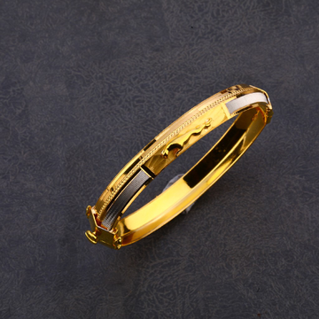 Manufacturer of 916 gold designer mens lock kada mplkb43 Jewelxy