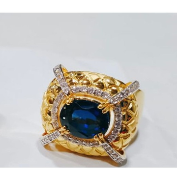 22 kt gold korean stone rings by 