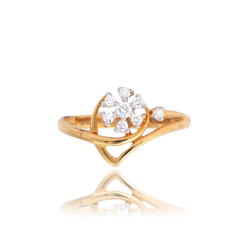 22K Gold Diamond Ring For Women by 