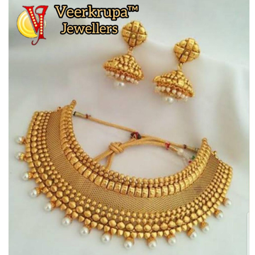 916 gold necklace set with earring by 