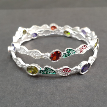 Light weight 925 silver Colourful Bangle by 