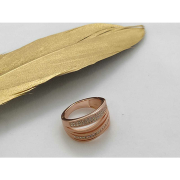 92.5 Sterling Silver Plain Rose Gold Finish Ring M... by 
