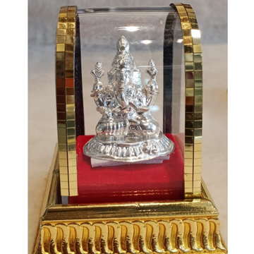 silver lord ganeshji murti with box by 