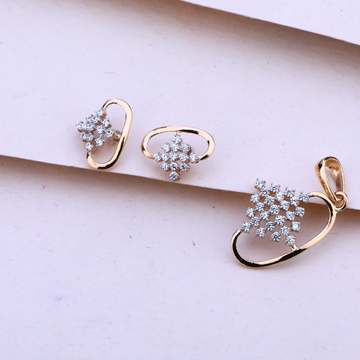18CT Rose Gold Diamond Exclusive Pendant Set RPS13...