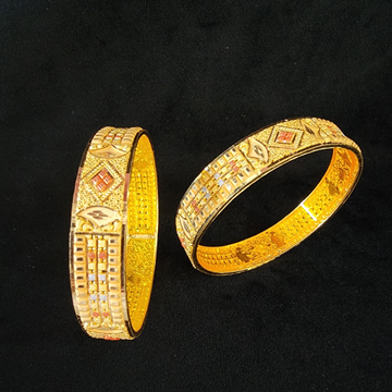 916 Gold Kalkatti Work Bangle by 