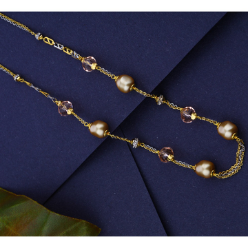 22KT Gold Hallmark Simple Mani Moti Mala 