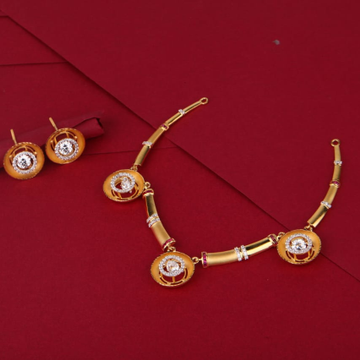 916 Gold Delicate Ladies Necklace Set LN293