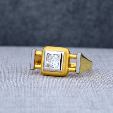 Mens Exclusive Long 22ct Gold Fancy Cz Ring-MSR63
