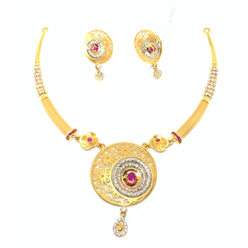 Designer Gold Necklace by Rajasthan Jewellers Private Limited