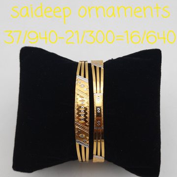 22 kt copper kada bangle design by Saideep Jewels