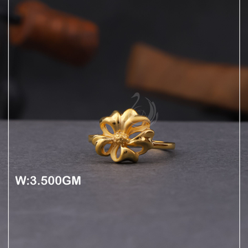 916 Gold Fancy Flower Design Ring PLR03 by 