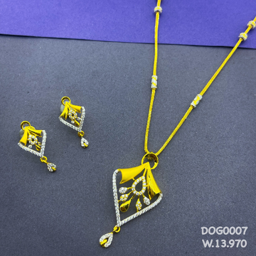 91.6 Gold Fancy Ladies Chain Pendant Set by 