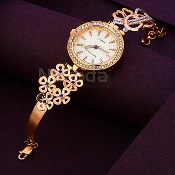 750 CZ Rose Fancy Ladies Gold Watch RLW382