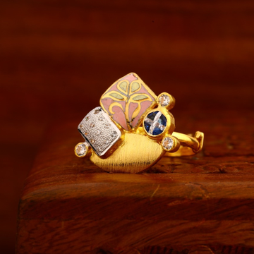 22CT Gold CZ Antique Designer Ladies Ring LAR205