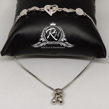 92.5 silver daimond ladies bracelet Rh-Ly980