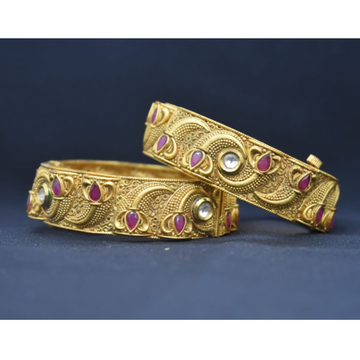 916 Gold Antique Bangle Kada MK-B02 by 
