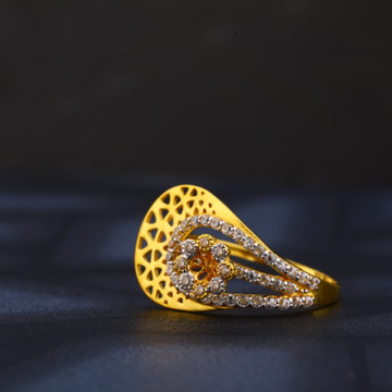 22KT Gold CZ Stylish Ladies Ring LR800