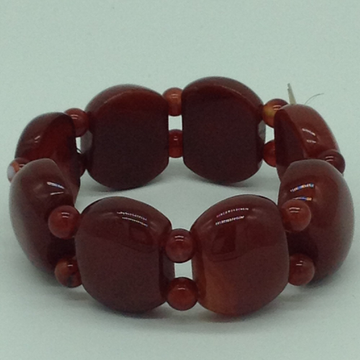Red Amber Stone Elastic Bracelet JBG0200