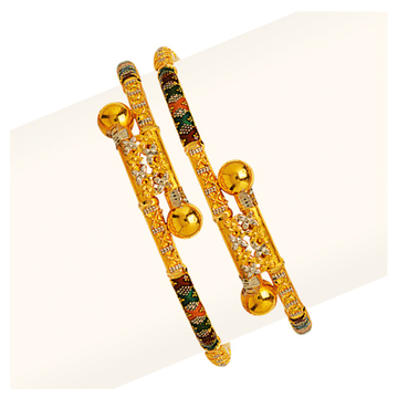 916 Gold Cross Pipe Copper Kadli RJCP-058 by Ruchit Jewellers