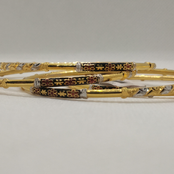 Gold printed bangles by S.P. Jewellers
