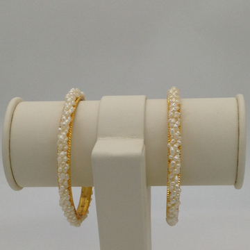 White Rice Twisted Pearls Bangles JBG0051