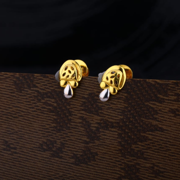 916 Gold Hallmark Stylish Ladies Plain Earring LPE...