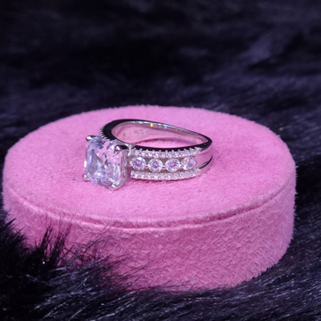 92.5 Sterling Silver Aakifah Cz Stone Ring For Wom...