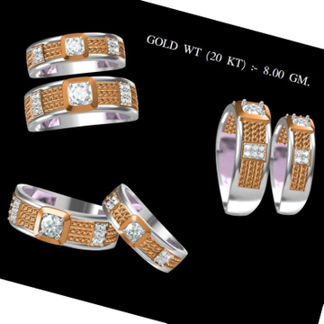 20KT Rose Gold Diamond Couple Ring by 