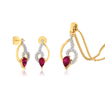 22k gold cz prairie pendant set by 