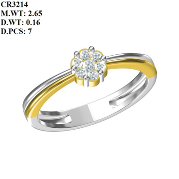 916 Gold Designer Double Tone Ring MK-R07 by 