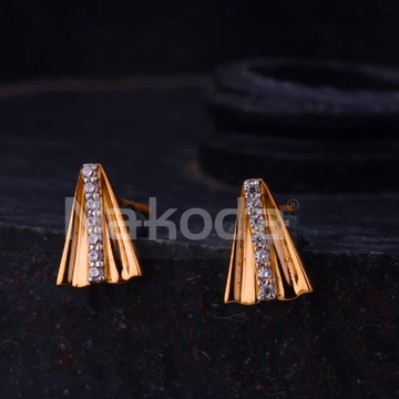 750 Rose Gold Hallmark Exclusive Ladies Earrings R...