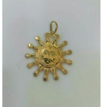 18K / 750 Gold God Sun attractive Pendant by Shubh Gold