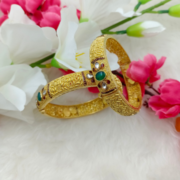916 GOLD HANDMADE 2 PCS PATLA BANGLES by Ranka Jewellers