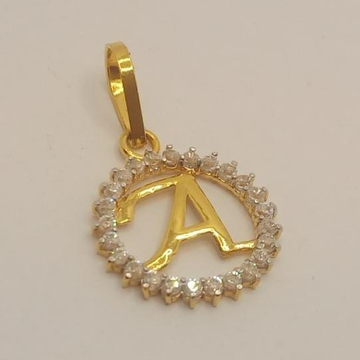 22k gold Name "A" Pendant by 