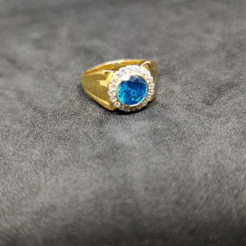 916 Men's colour stone gold ring