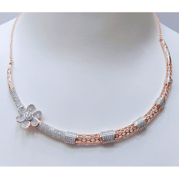 18Kt Rose Gold Plated Flower Design Necklace VJ-N0... by 