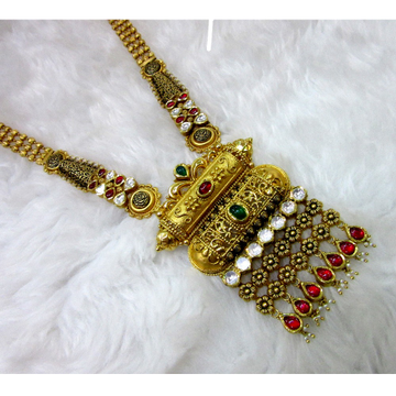 gold hm916 antique rajwadi jadtar necklace by 