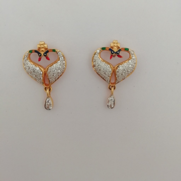 916 gold fancy peacocks collection earrings by 