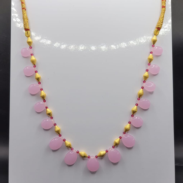 22K Gold Color Stone Necklace by 