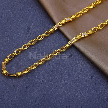 916 Mens Gold CZ Hallmark Chain MCH864