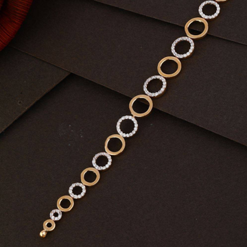 18k rose gold round shape diamond ladies bracelet by 