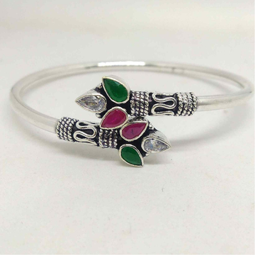 925 sterling silver oxidised antique color stone b... by 
