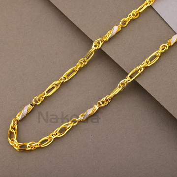 916 Gold CZ Men's Stylish Choco Chain MCH832