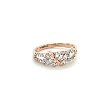 Knot of Love Diamond Ring in 14k Rose Gold