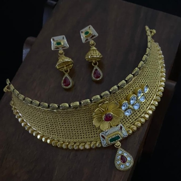 916 Hallmark Traditional Design Gold Necklace Set  by 