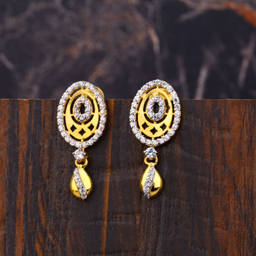 Ladies 22K Gold Fancy Earrings -LFE149